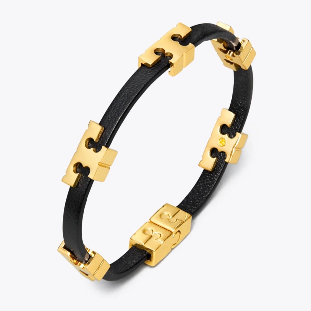 ❌SOLD❌ TORY BURCH SERIF STACKABLE LEATHER BRACELET
